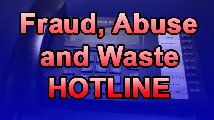 fraud abuse and waste hotline Lubbock 720