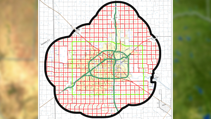 City of Lubbock thoroughfare map 720