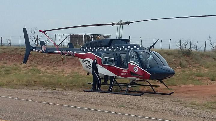 Air Evac Emergency Landing east of Post 5.24.2016 720