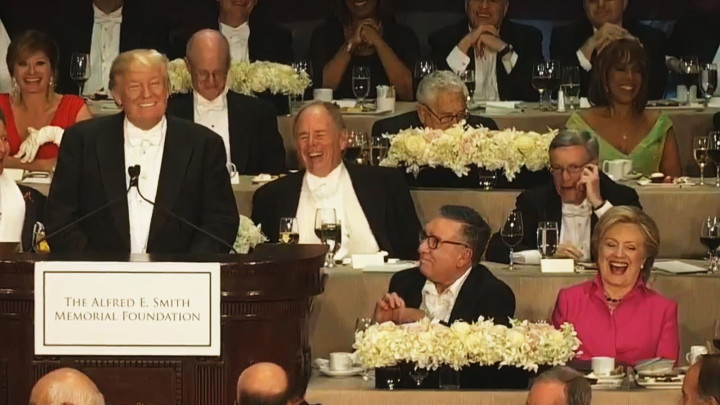 Trump & Clinton at the Al Smith Dinner in NYC - 720