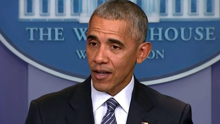 President Obama in White House Press Room - 720