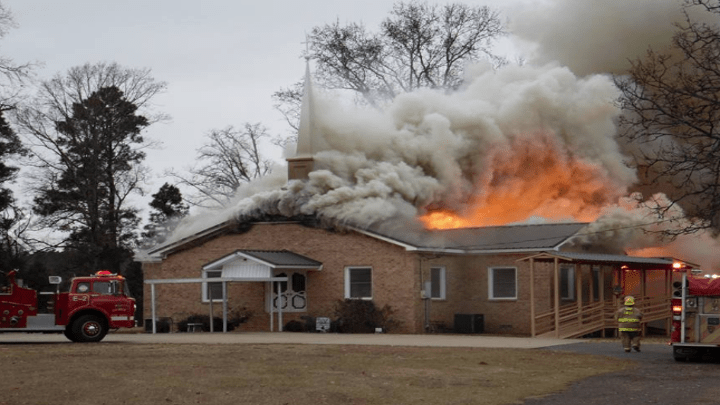 Church Fire in Gilmer, Texas (12-31-16) - 720
