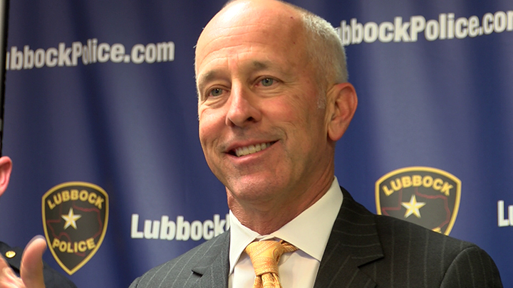 Mayor Dan Pope at Lubbock Police Department 720