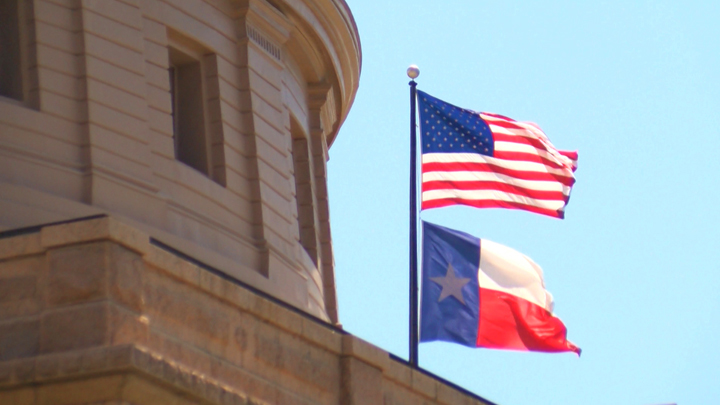 Texas Capitol Building with Flags - 720