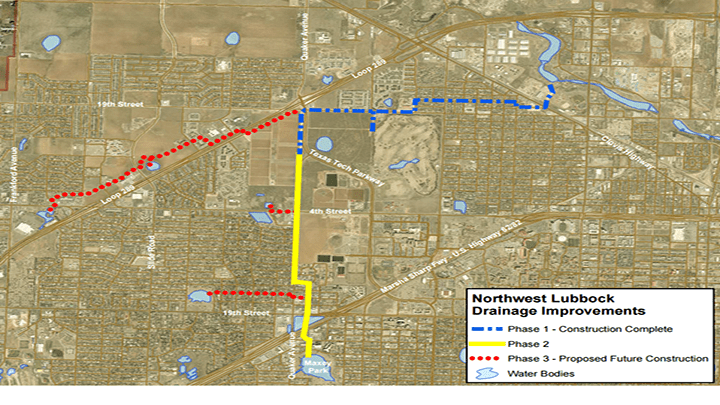 Northwest Lubbock Drainage Improvement Project Map - 720