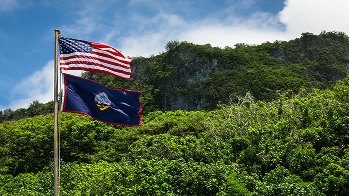 U.S. Flag & Guam Flag - 720