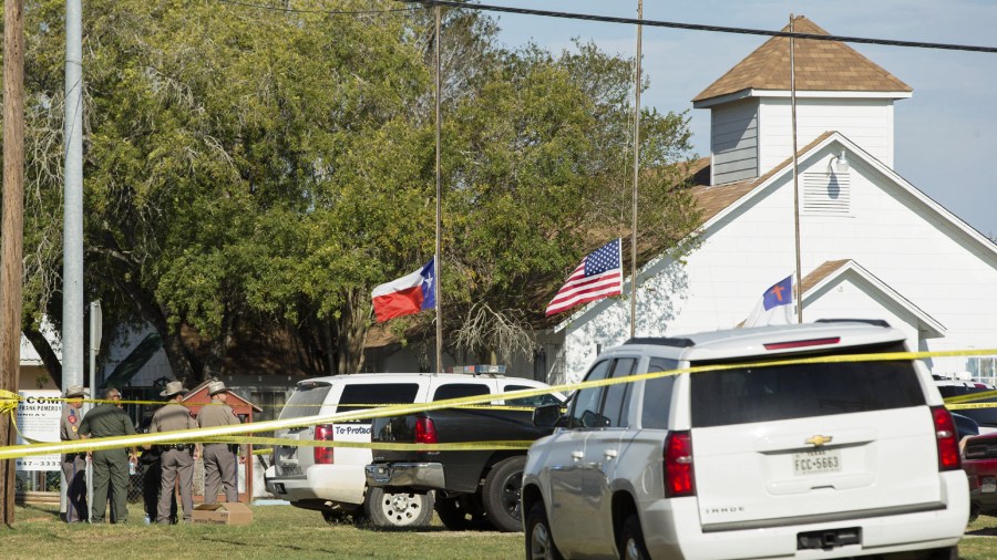 Texas church shooting, shot of scene, Sutherland Springs, First Baptist Church53826118-159532