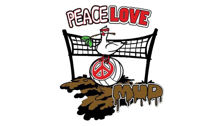 Peace Love Mud Volleyball Tournament Logo - 720