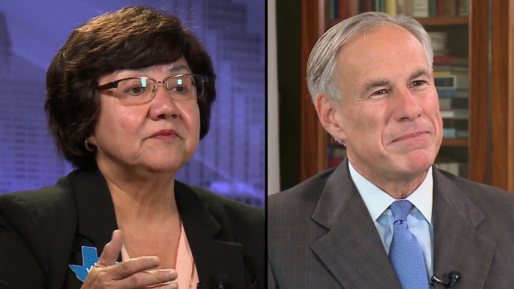 Lupe Valdez and Greg Abbott 720