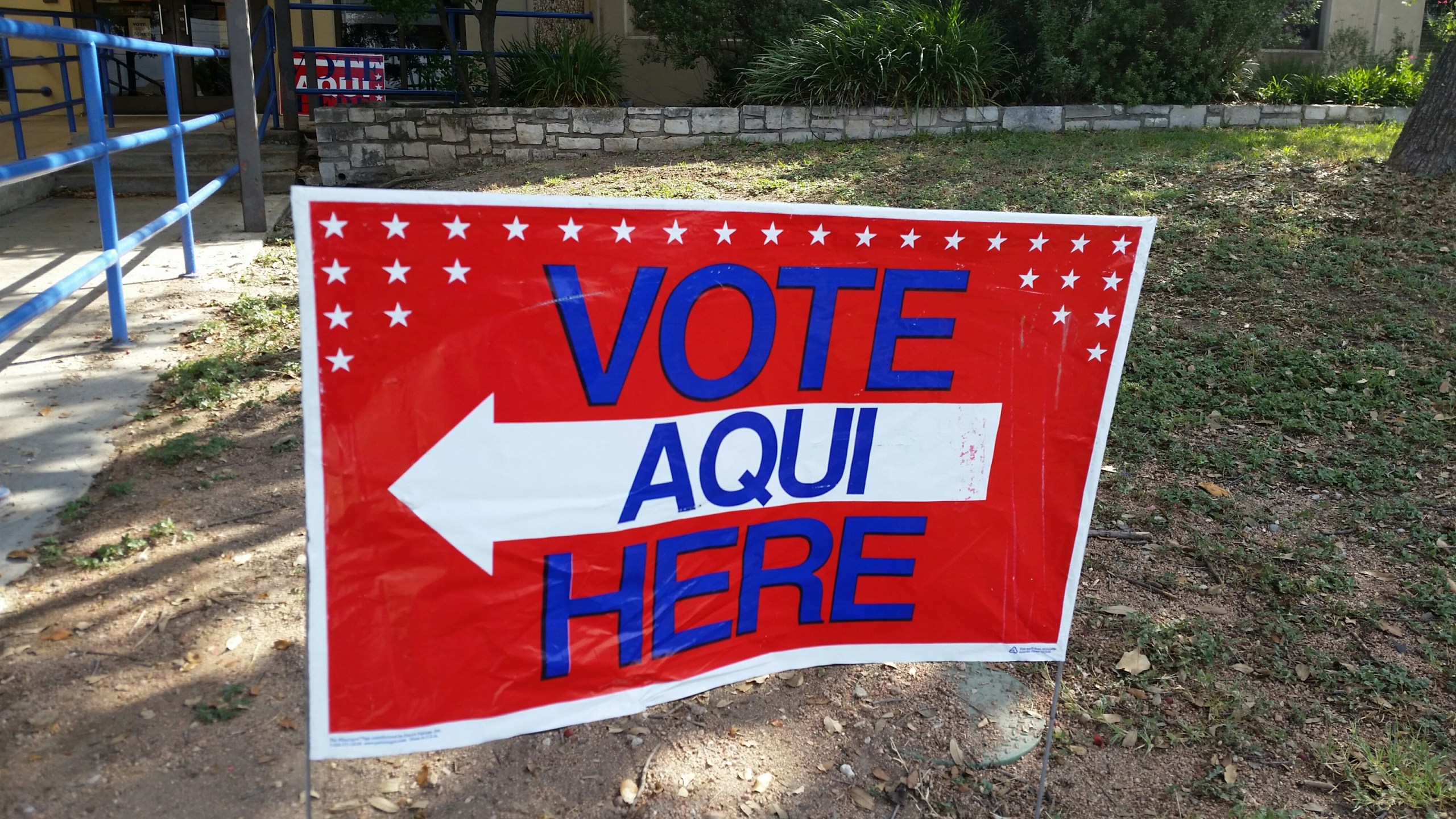 Vote Here sign - voting - voter
