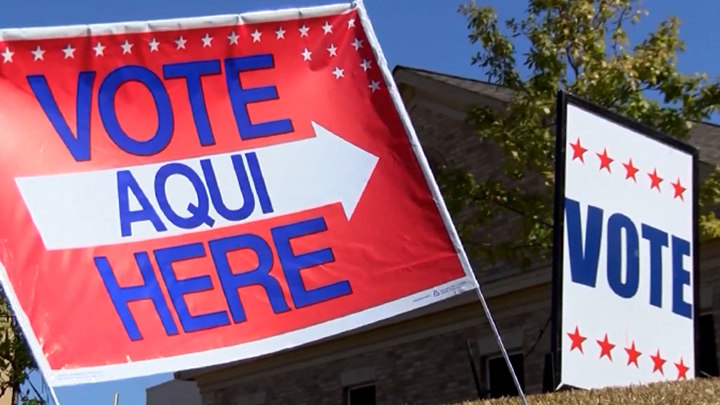 Vote Signs, Vote Here, Election, Lubbock County - 720