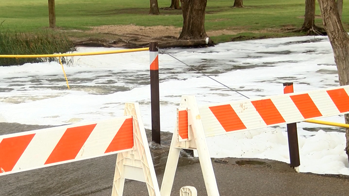 Flood flooding Mackenzie Park barricade 720