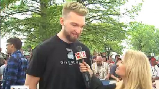 Pacers forward Domantas Sabonis walks Indy 500 red carpet