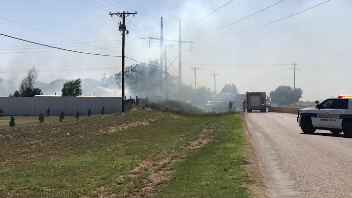 trailer fire NE Lubbock Co 720